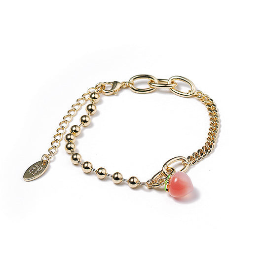 Fortune's Favor Sterling Silver Agate Bracelet with Metal Chain