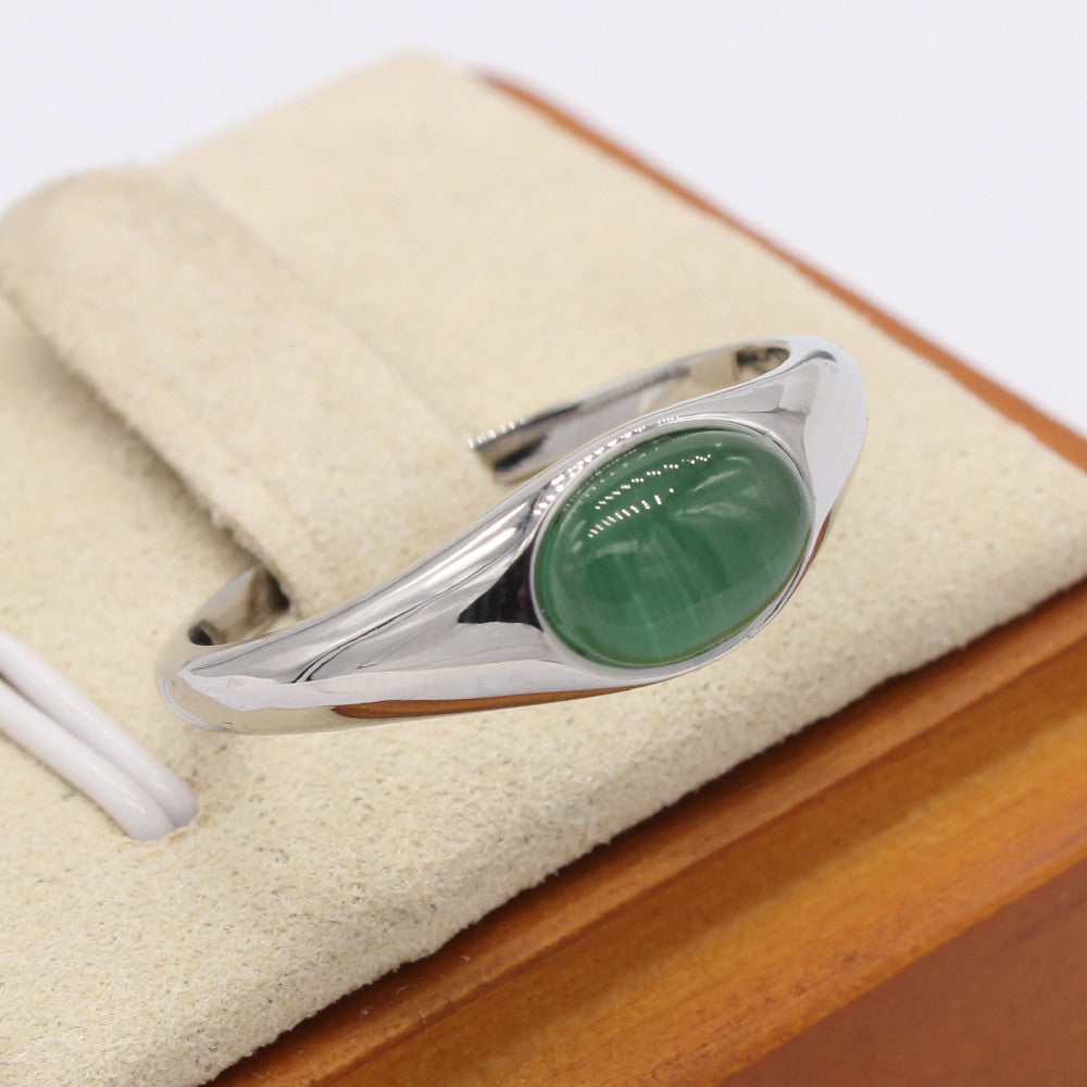 Cat Eye Ring Planderful Unisex Retro Jewelry Chic Minimalist Statement Stone For Women And Men