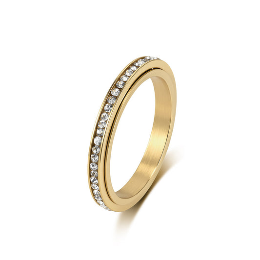 3mm Rotated Stainless Steel Women's Ring