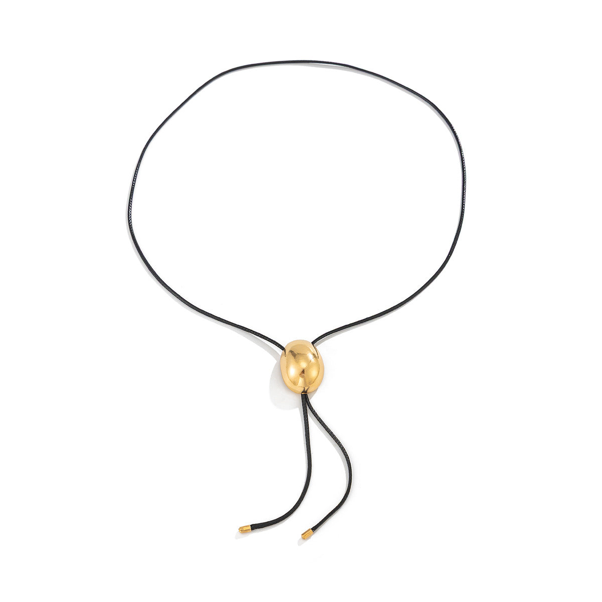 Glossy Semicircle Cord Necklace