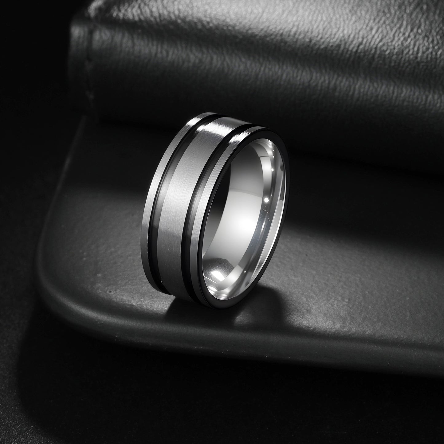 Stainless Steel 8mm Matte Ring For Men Unisex Everyday Genie By Planderful Collection Durable Protection