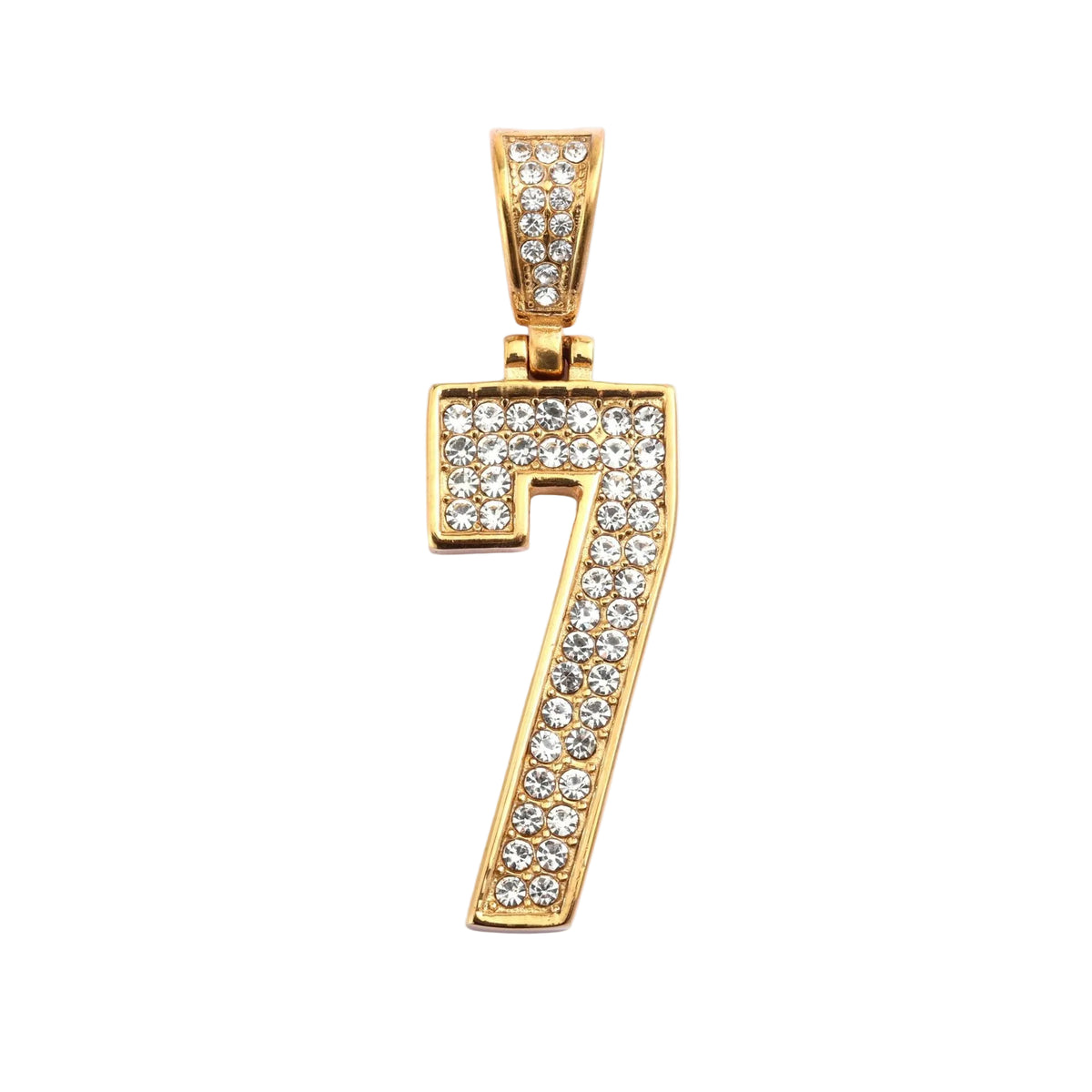 Single-Sided Zircon Stainless Steel Men's Pendant Necklace