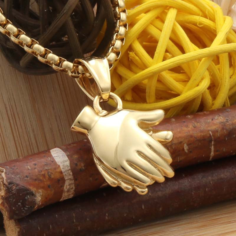 Titanium Steel Clapping Pendant Personality Punk Necklace