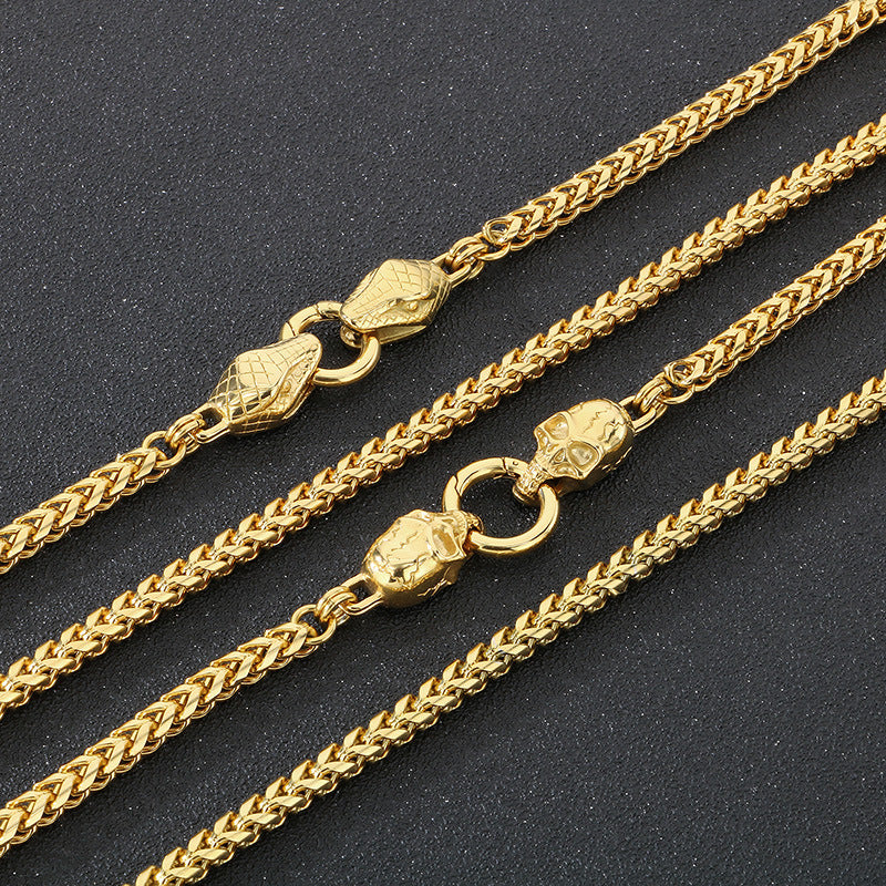 Planderful Collection Snake Necklace For Men Retro Punk