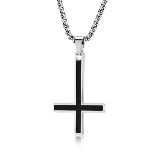 Cross-Border European American Reverse Cross Men's Pendant