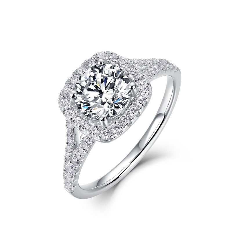 Planderful Classic Moissanite Sterling Silver Ring – Style 3