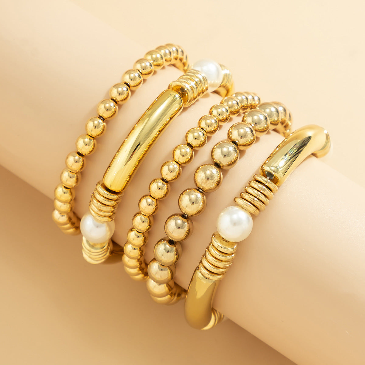 Planderful Beaded Bracelet Set for Women Versatile Exaggerated Multi Layer Design Statement Jewelry Vienna Verve