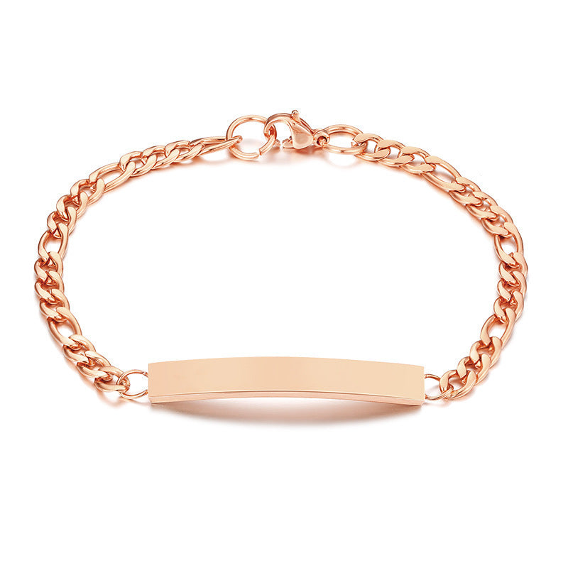 Cross-Border Stainless Steel Curved Bracelet Female Titanium Steel Korean Version Fashion Jewelry