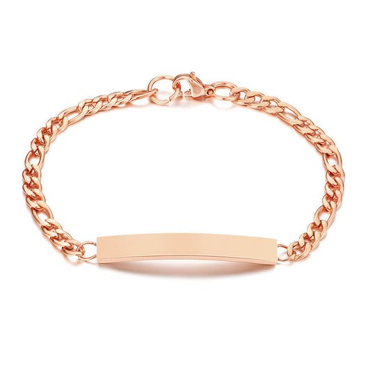 Cross-Border Stainless Steel Curved Bracelet Female Titanium Steel Korean Version Fashion Jewelry