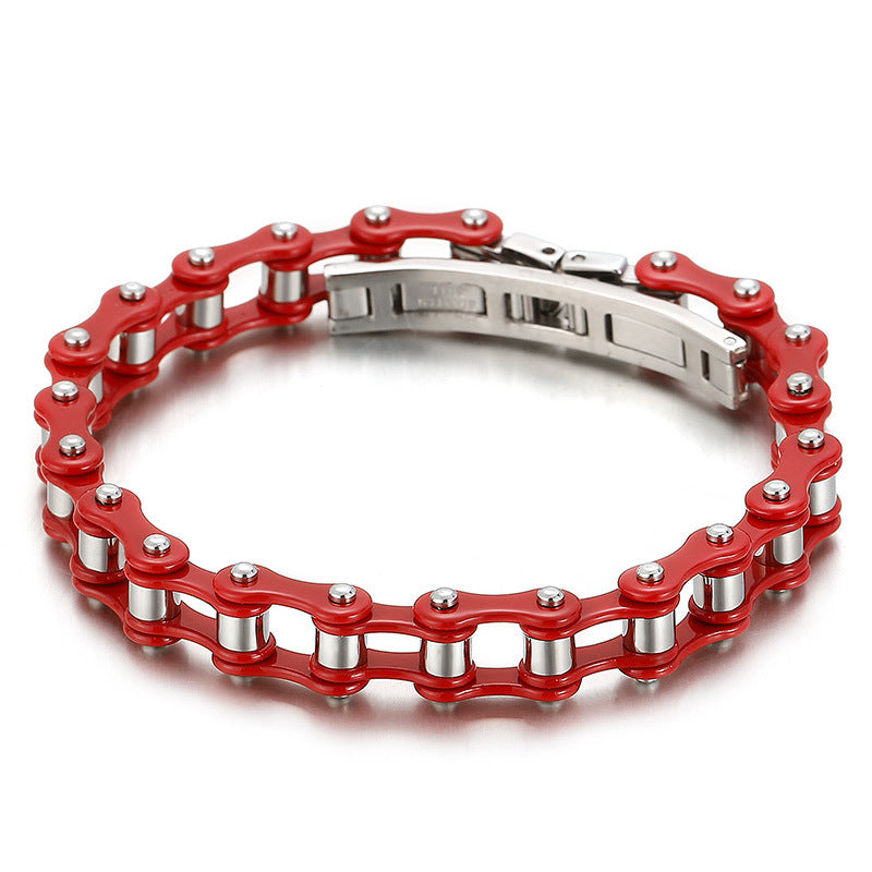 Titanium Steel Men's Bracelet with Multicolor European and American Fashion Touch