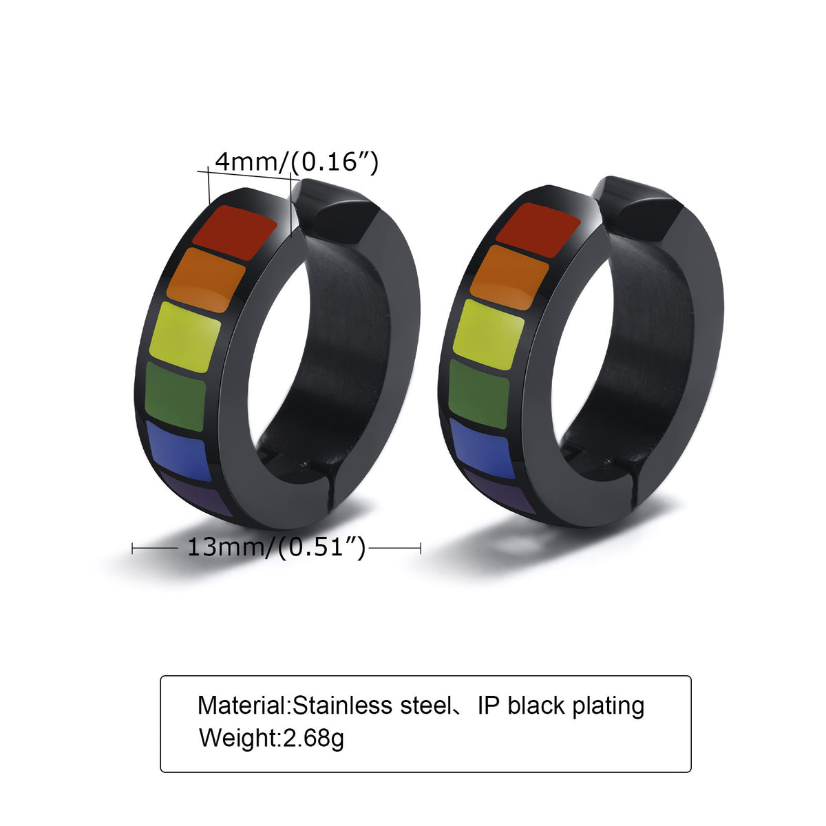 Single Earrings or Ear Cuffs — Black or Silver