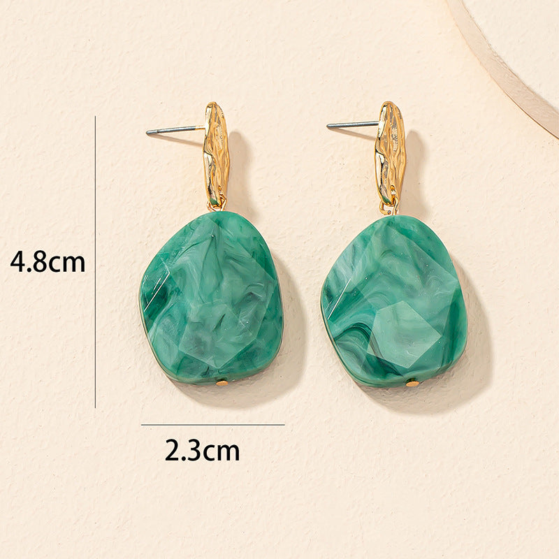 Muted Elegance: Dark Green Acrylic Butterfly Earrings
