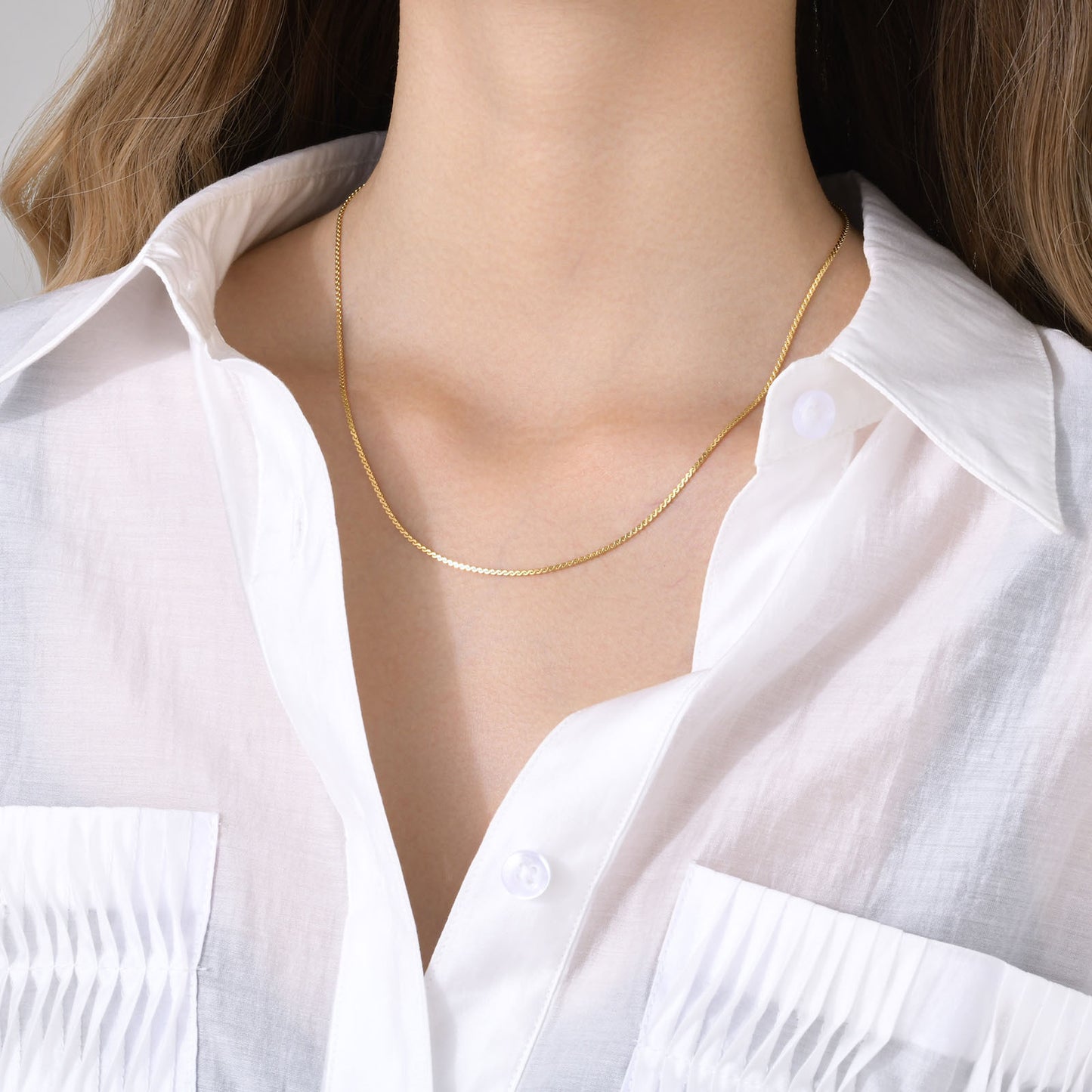 New Necklace Women Stacked Stainless Steel S Shaped Chain 18k Gold