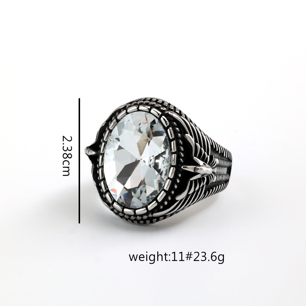 Vintage Solid Stainless Steel Men's Ring