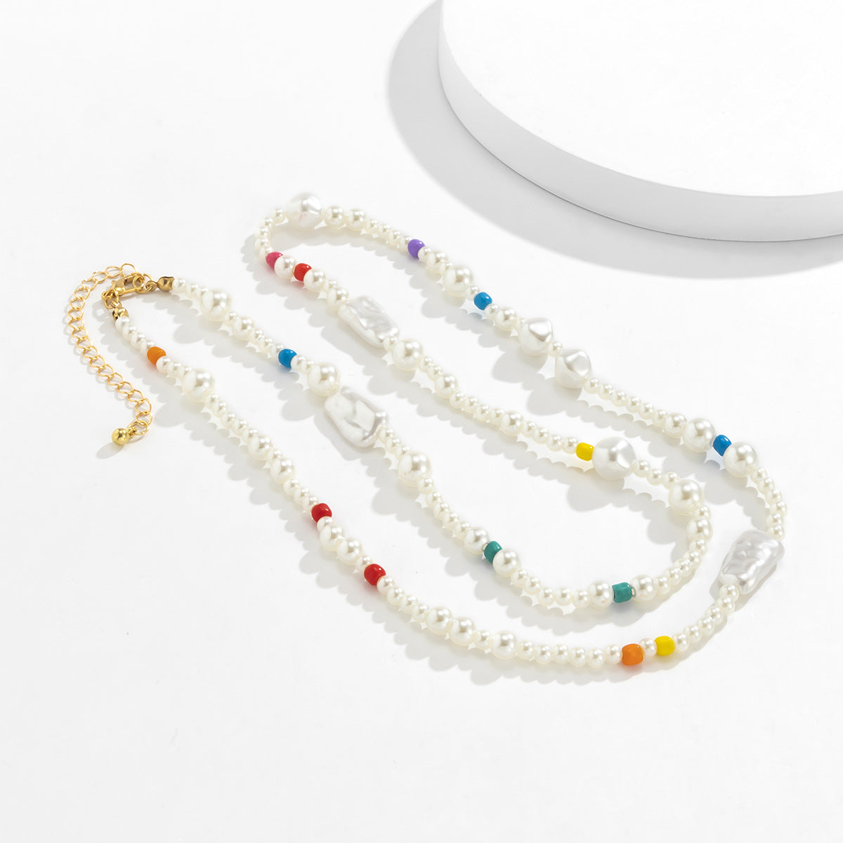 Planderful Vienna Verve Imitation Pearl Fringe Necklace For Women Beaded Statement Jewelry