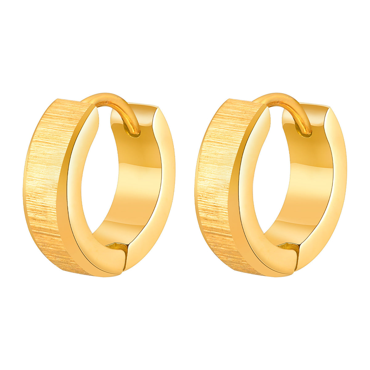 Stainless Steel Single Earring — Gold or Antiqued