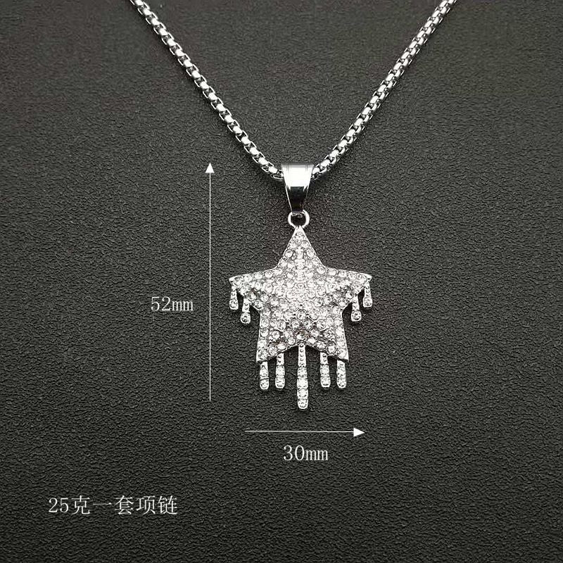 Zircon Necklace – Hip-Hop Dainty Water Drop Pendant