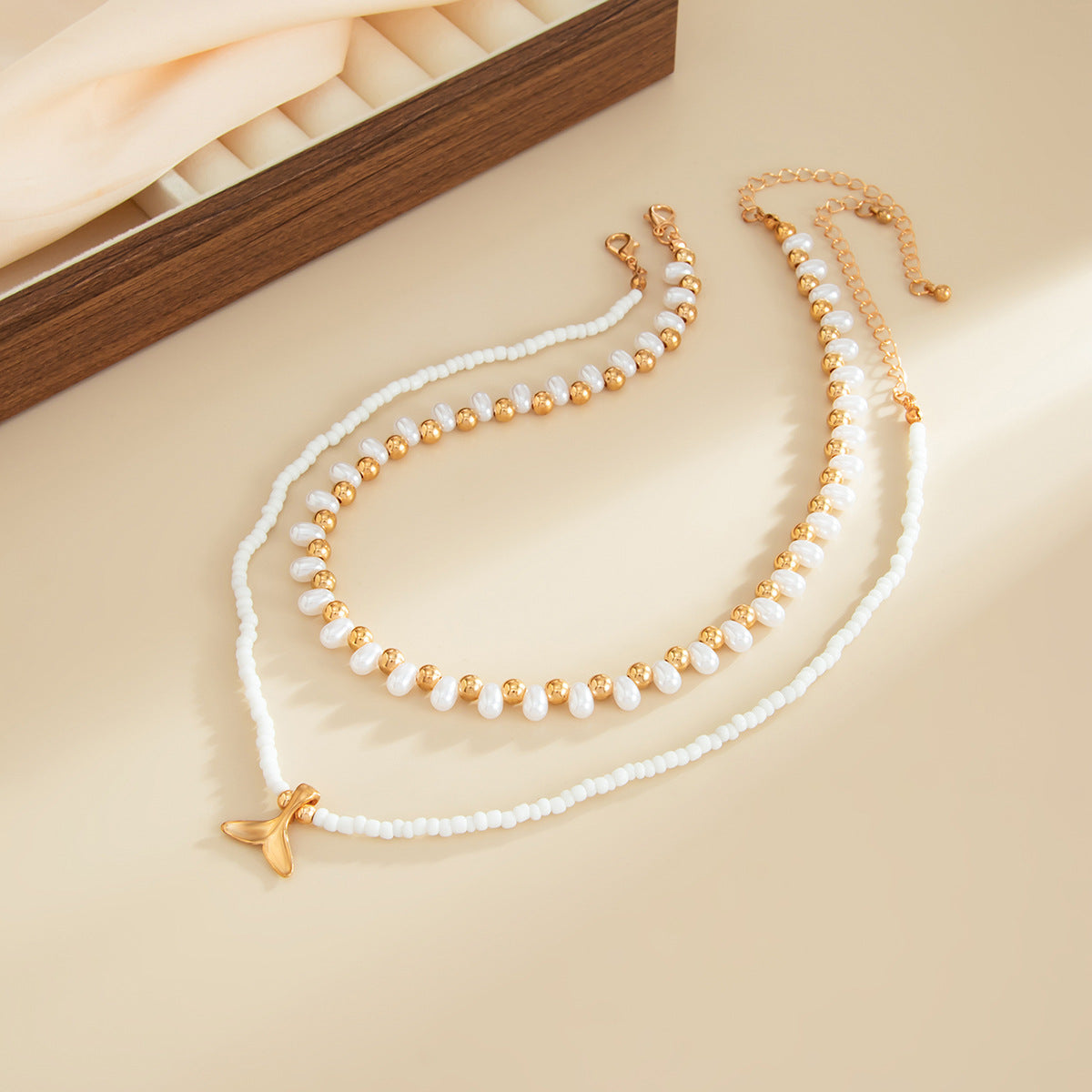 Fishtail Pearl-Style Coastal Necklace Collection