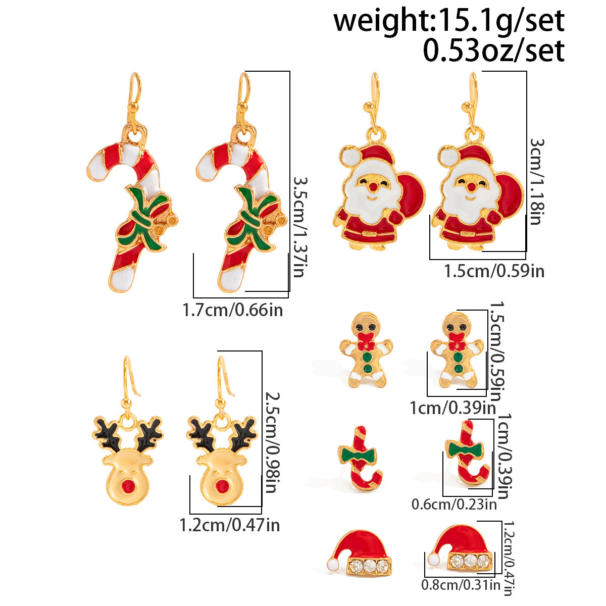 Planderful Christmas Snowflake Bell Earrings Set For Women Festive Pearl Elk Santa Cartoon Dripping Statement