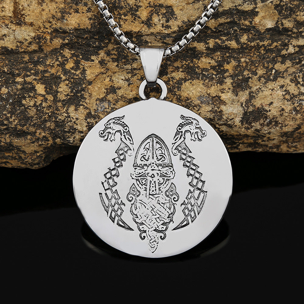 Planderful Everyday Genie Viking Ship Necklace - Titanium Steel Pendant For Retro Fashion Lovers