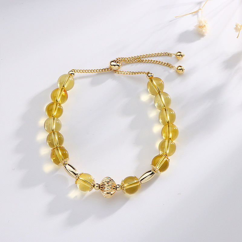 Niche Design Sterling Silver Citrine Bracelet for Women