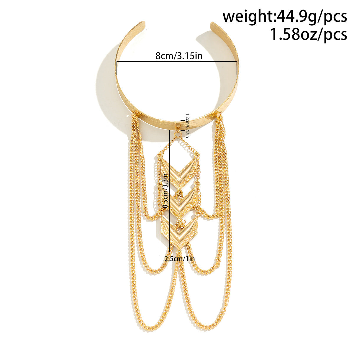 Planderful Collection Vienna Verve Ethnic Wind Arrow Fringed Arm Bracelet For Women Boho Beach Style Statement