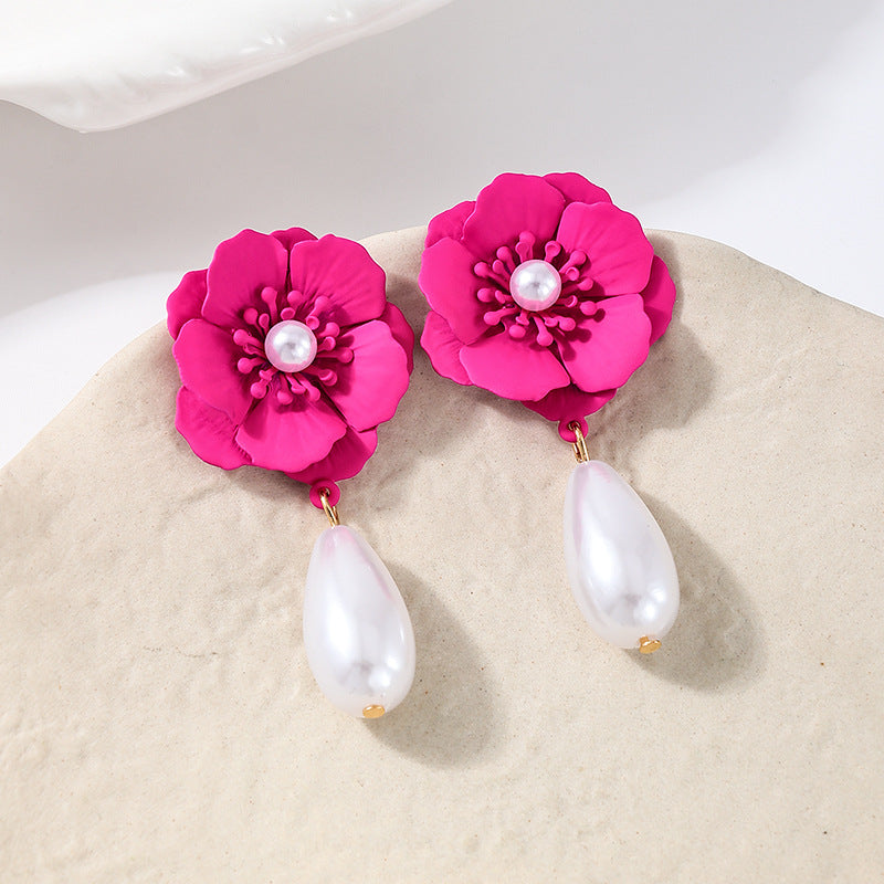 Planderful Vienna Verve Earrings – Elegant Three-Dimensional Flower Design