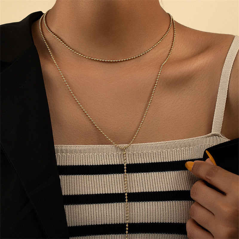 Elegant Vienna Verve Metal Double Necklace - Wholesale High-End Jewelry