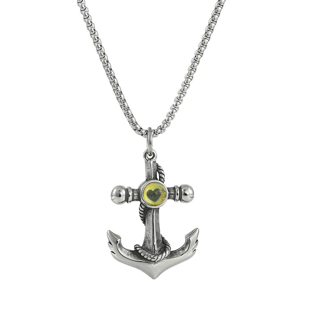 European and American Stainless Steel Anchor Pendant for Men