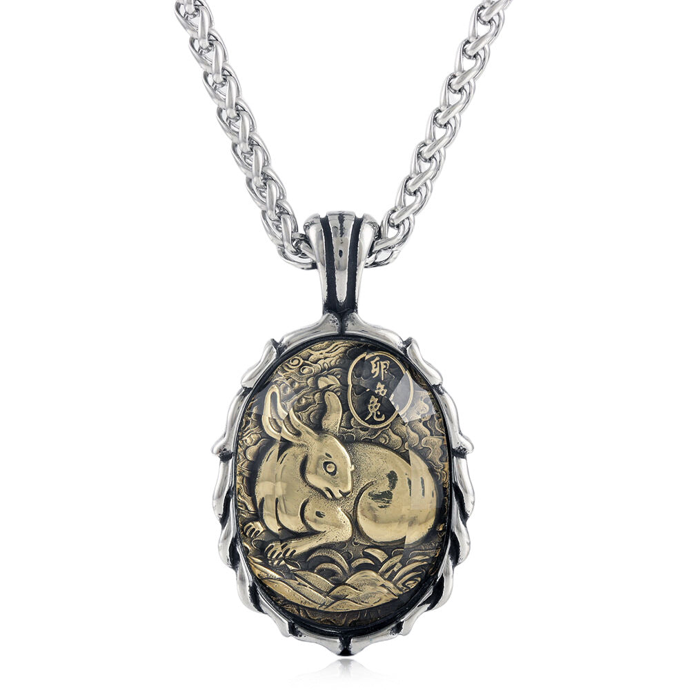 European And American Titanium Steel Animal Zodiac Pendant