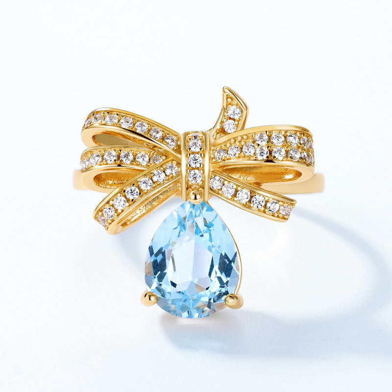 S925 Sterling Silver Bow Ring