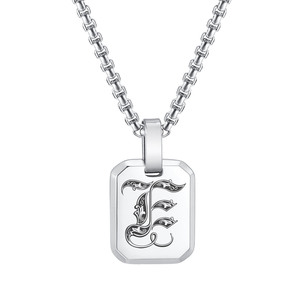 Stainless Steel Initial Letter & Blank Pendants