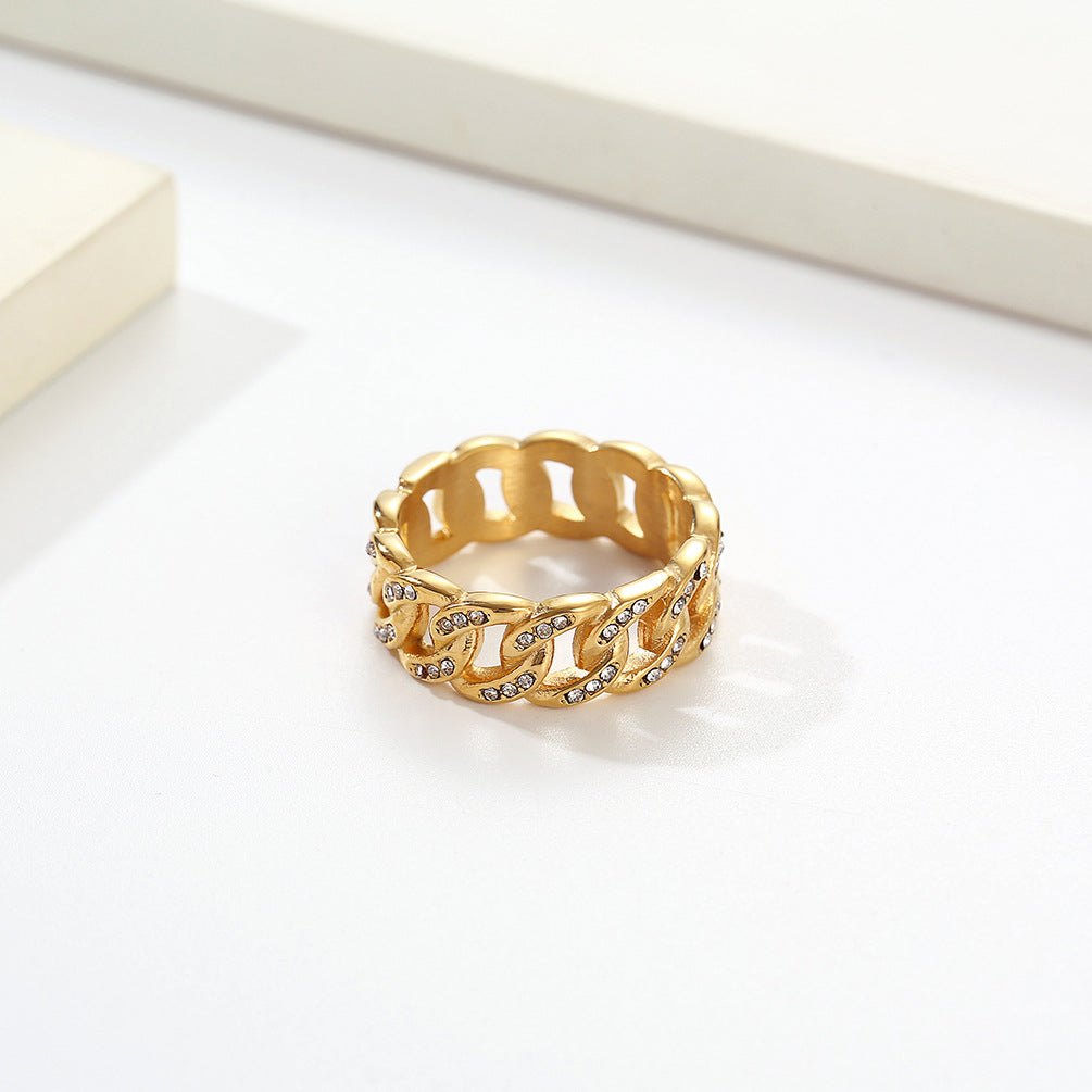 European and American HIPHOP Stainless Steel Ring for Men