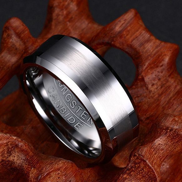 Tungsten Steel Ring for Men, Black Lasha Ring Wholesale