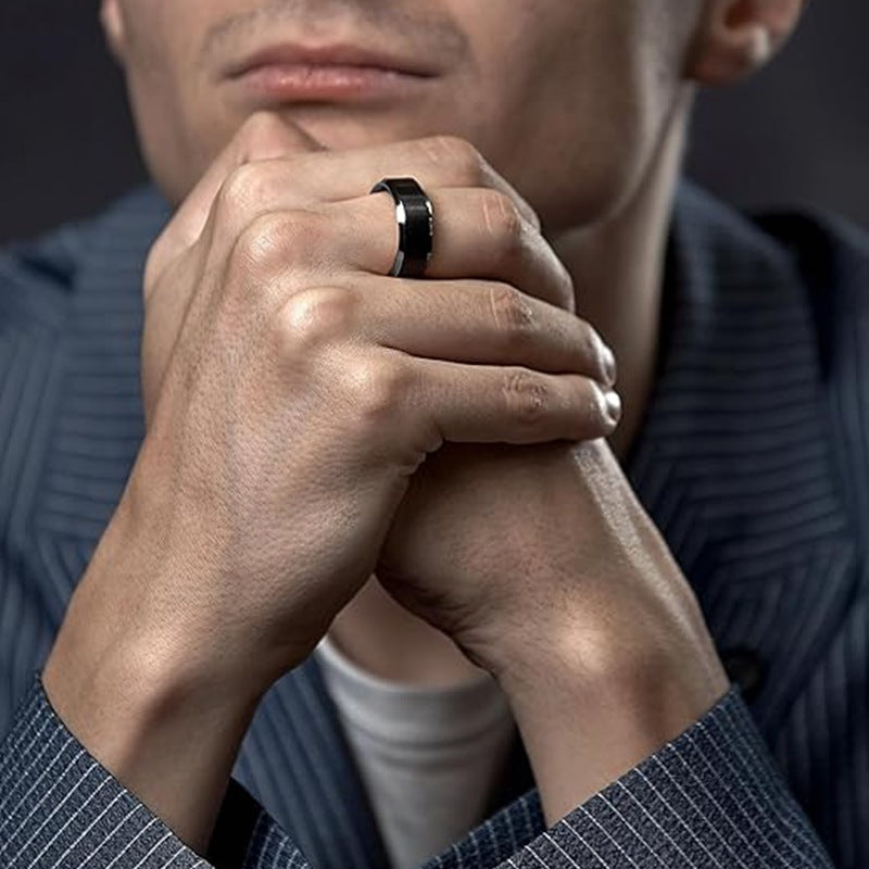 Planderful Everyday Genie Titanium Steel Ring Set For Men Unisex Protection Statement
