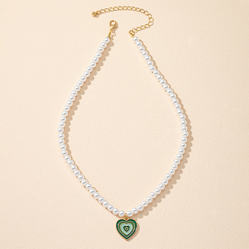 Exaggerated Personality Handmade Collar Necklace with Imitation Pearl Pendant