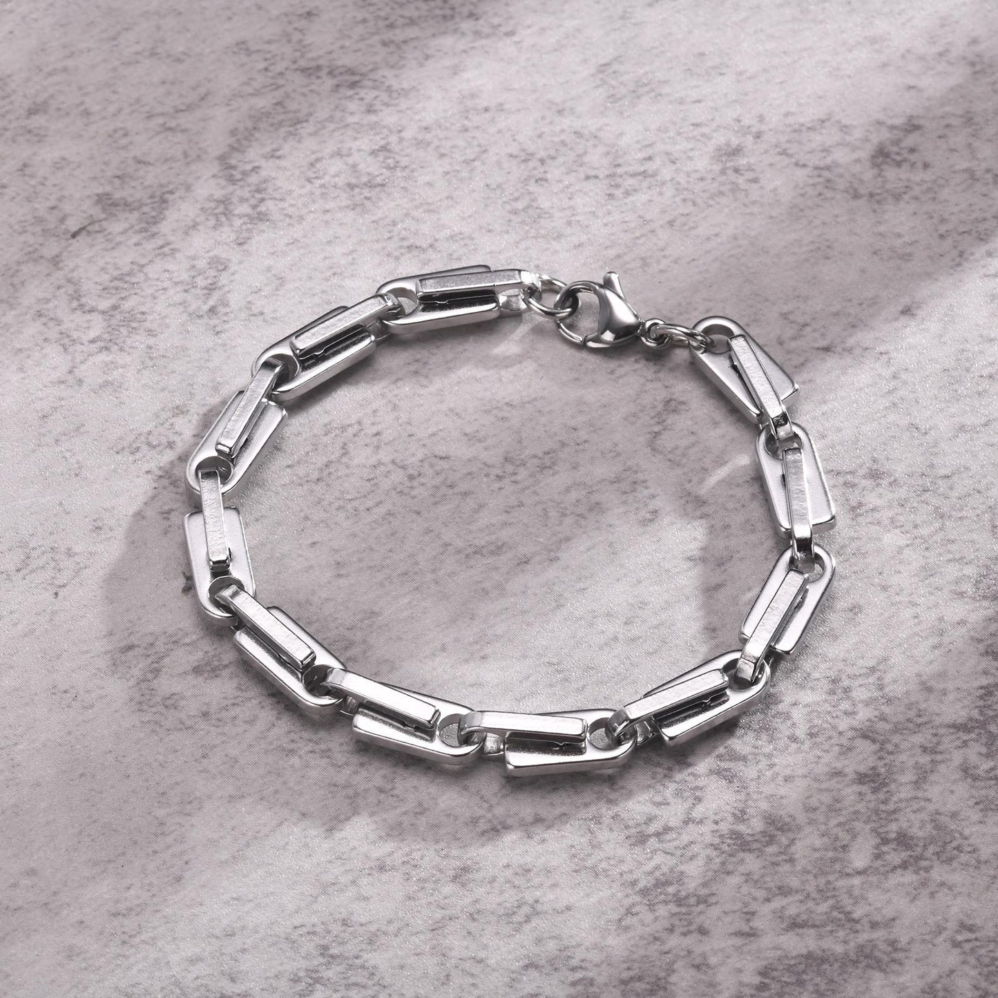 Hip Hop Stainless Steel Handmade Chain Bracelet for Men