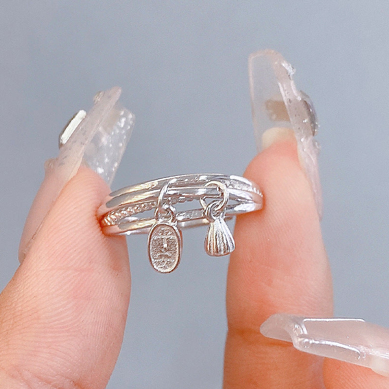 Lotus Seedpod Creative Multilayer Opening Sterling Silver Ring