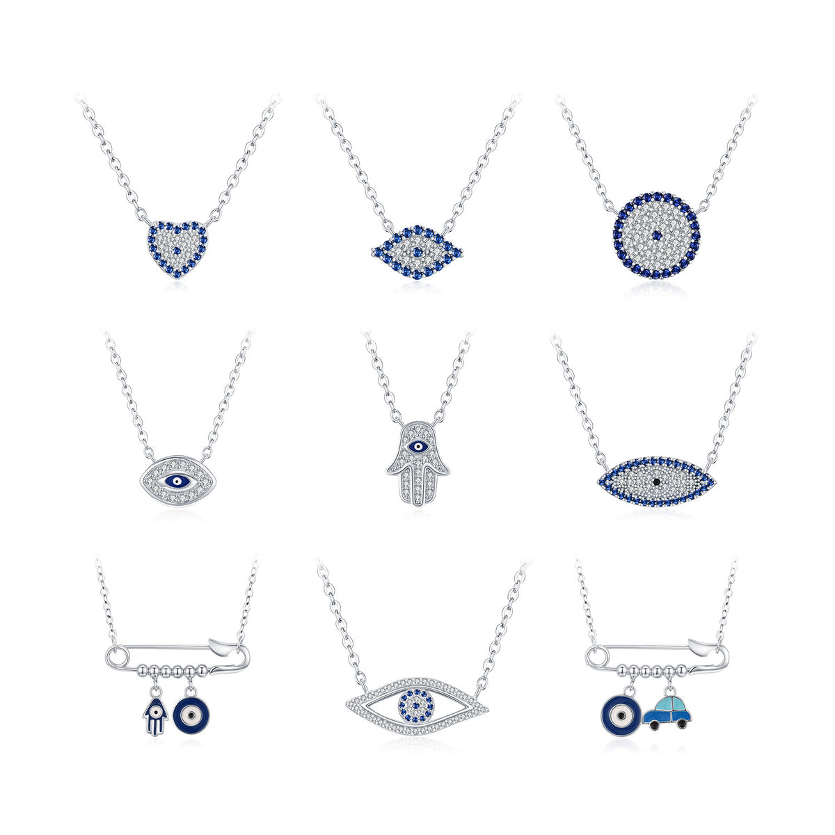 925 Sterling Silver Geometric Necklace