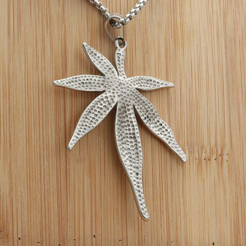 Customized Titanium Steel Floral Pendant - Retro Punk Necklace for Men and Women by Planderful