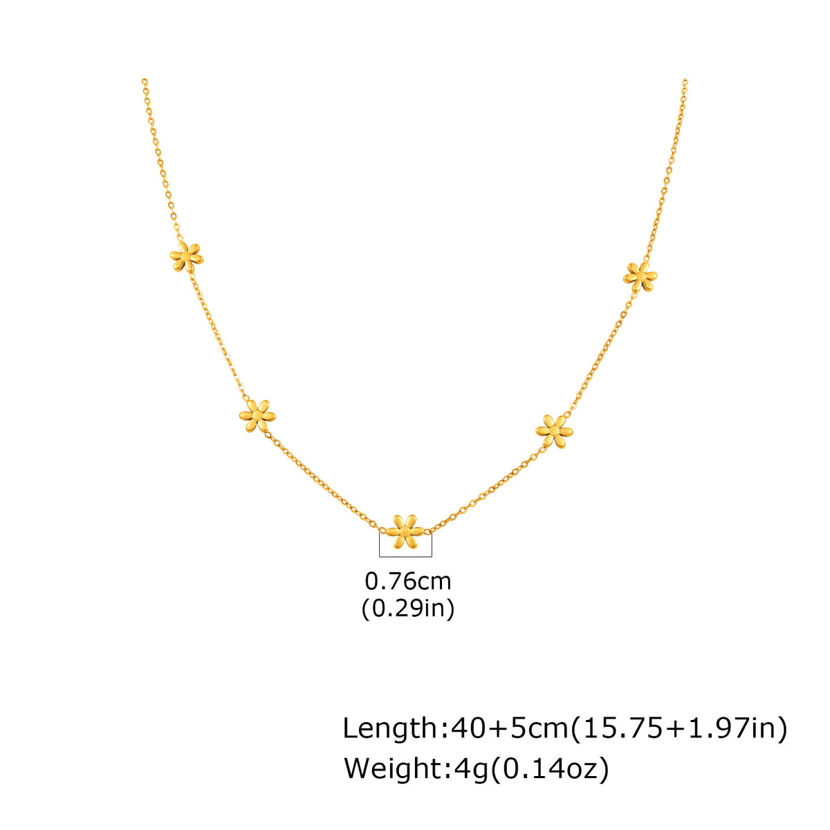 Wind Stainless Steel Girl Sweet Delicate Collarbone Chain Flower Butterfly Heart Necklace