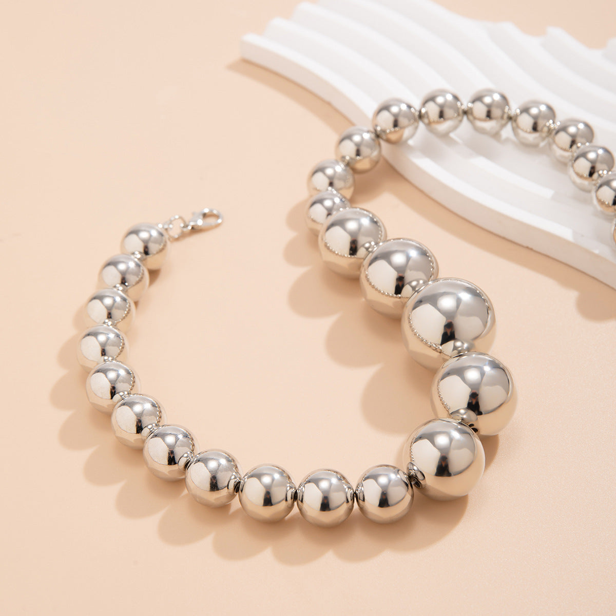 Punky Chain with Beaded Collar Necklace