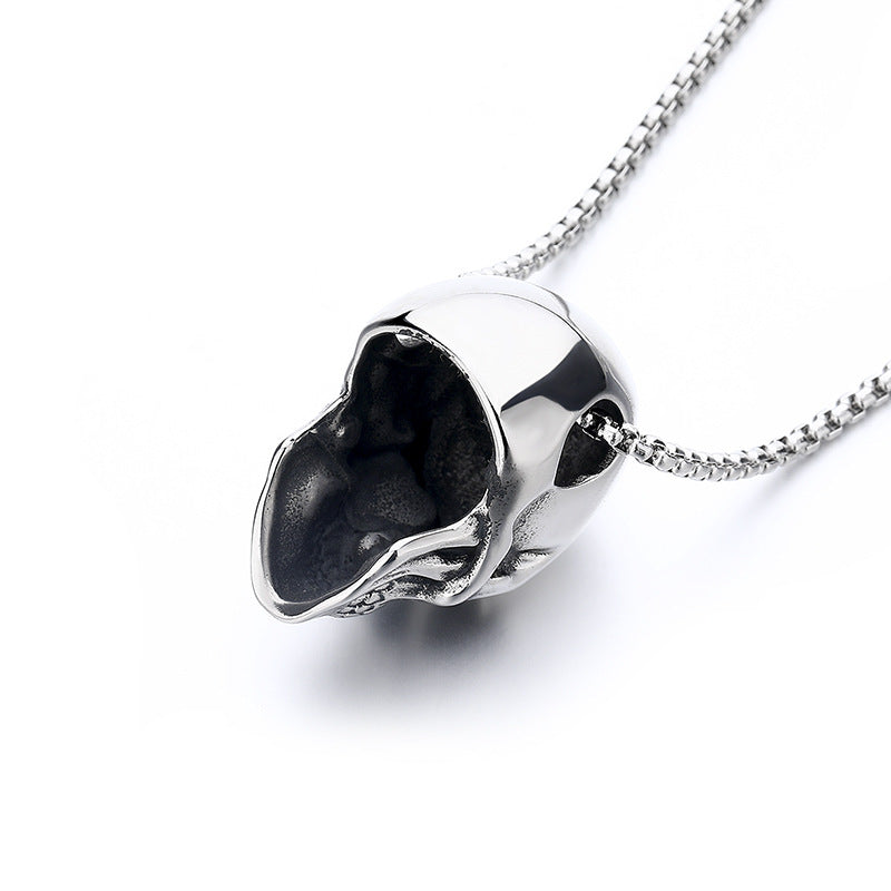 Titanium Steel Necklace – Statement Skull Punk