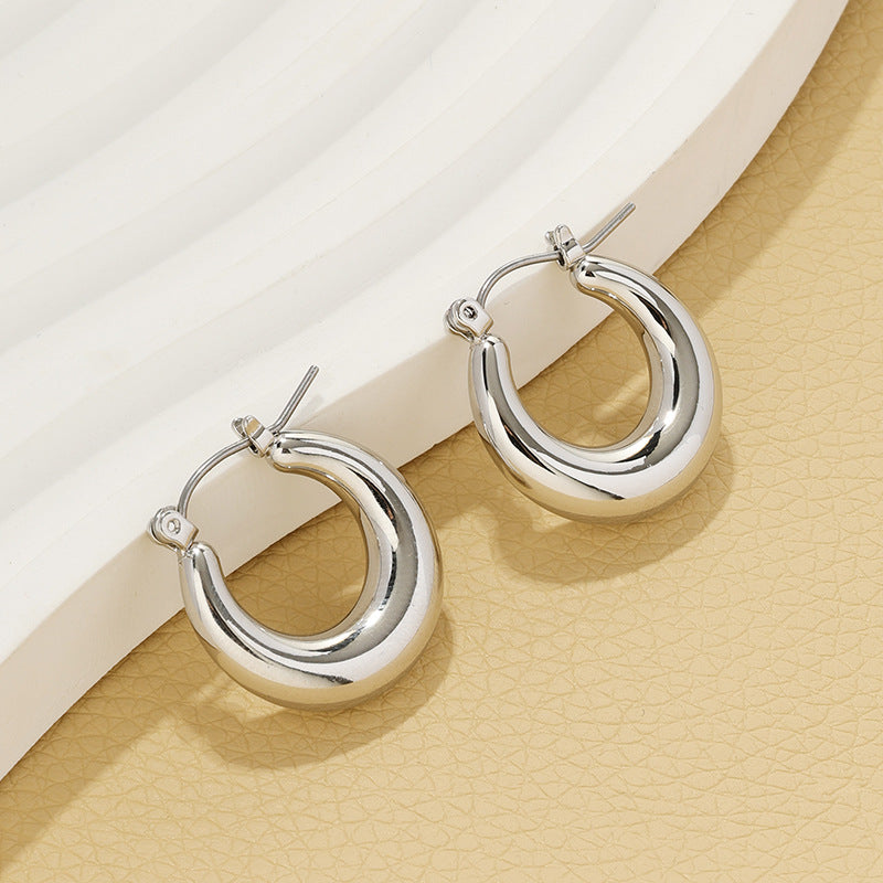 European-Inspired Vienna Verve Metal Earrings - High-Quality Wholesale Accessory