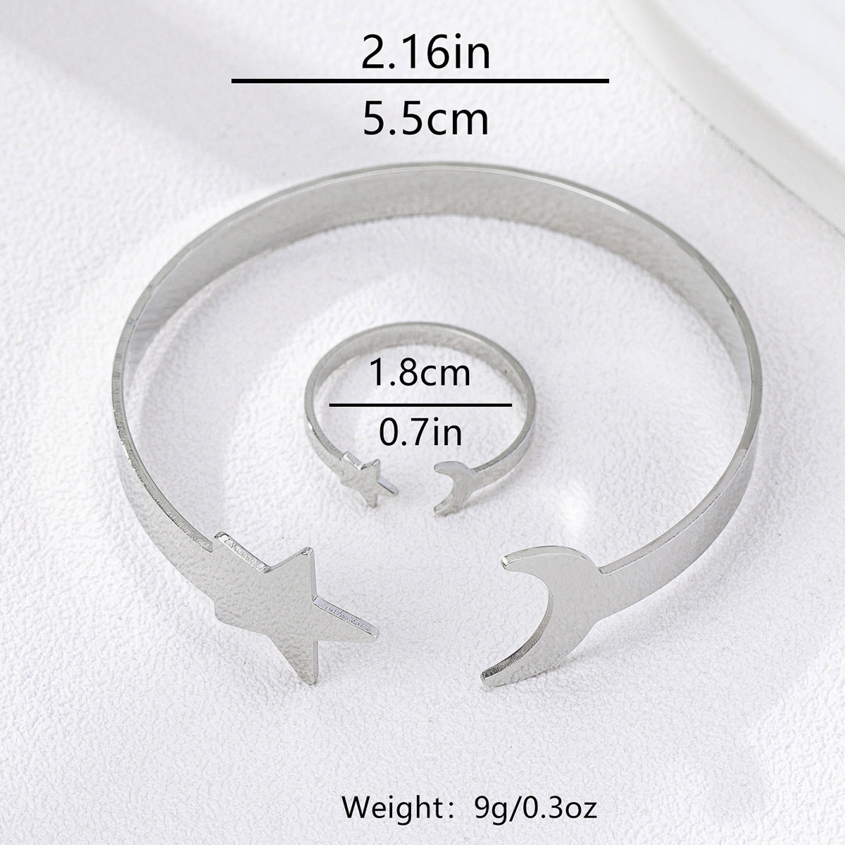 Star and Moon Jewelry Set for Daily Commuting by Planderful