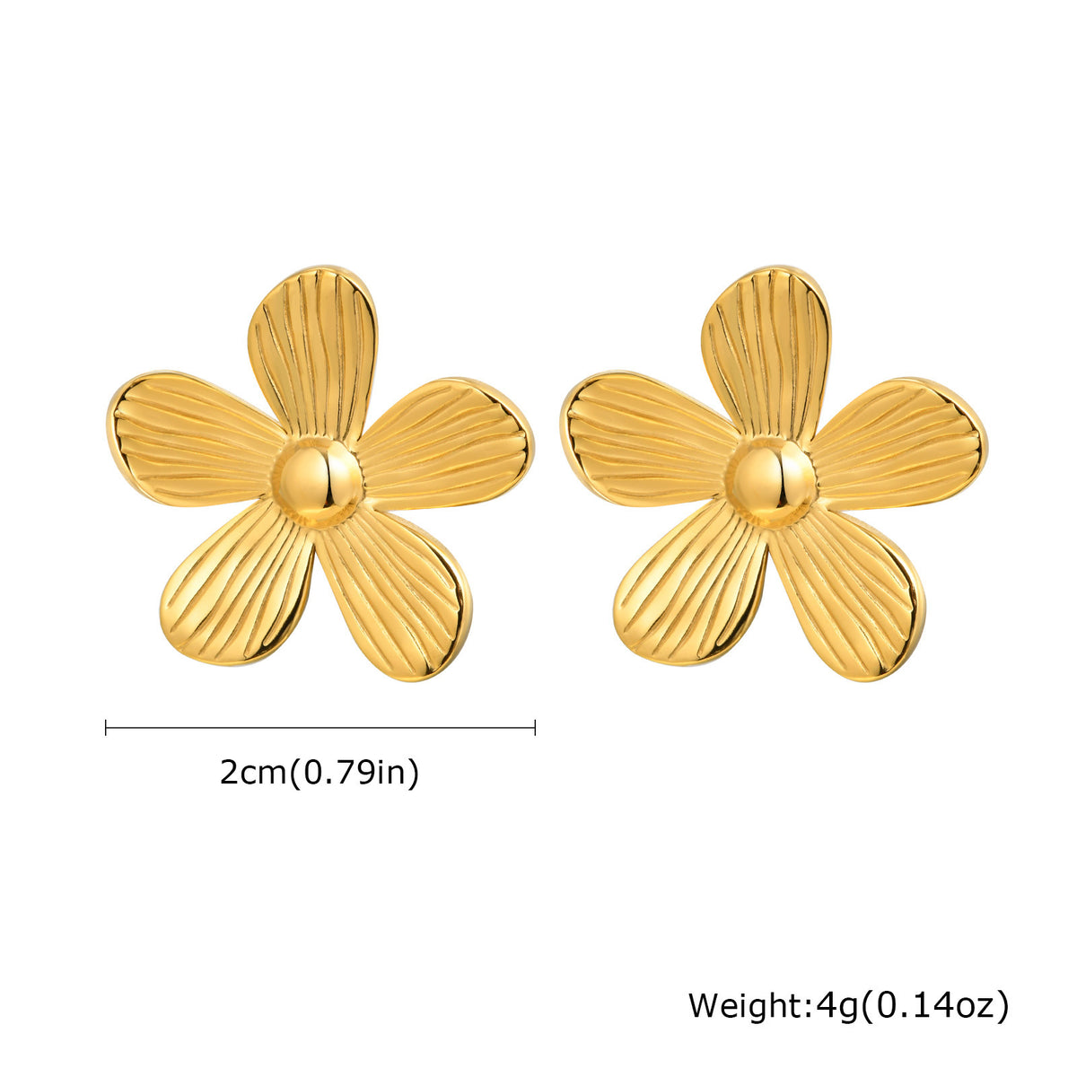 Stainless Steel Floral Earrings