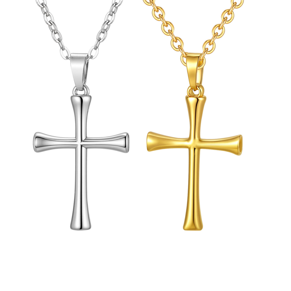 Cross Braided Stainless Steel Necklace