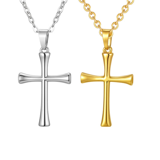 Cross Braided Stainless Steel Necklace