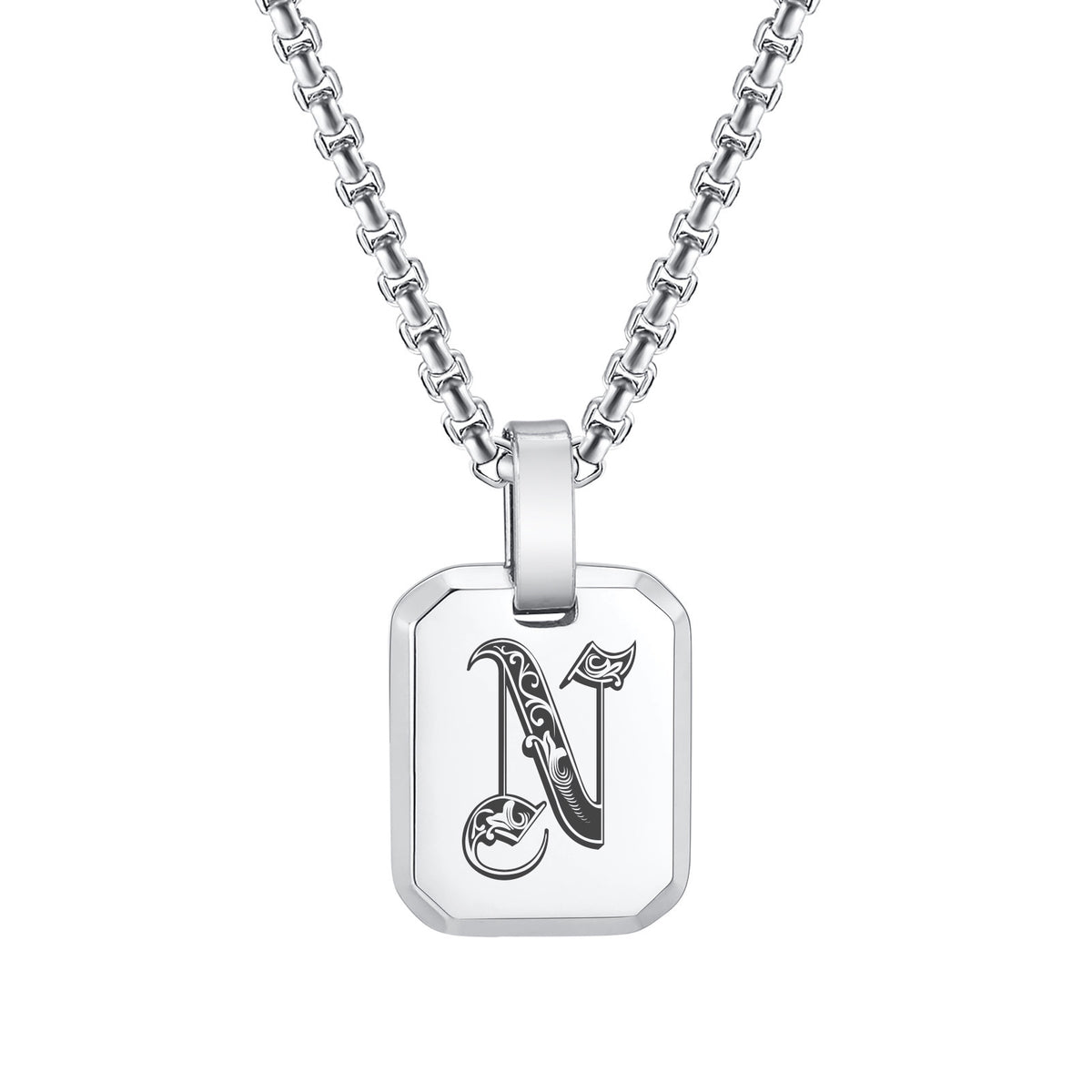 Stainless Steel Initial Letter & Blank Pendants
