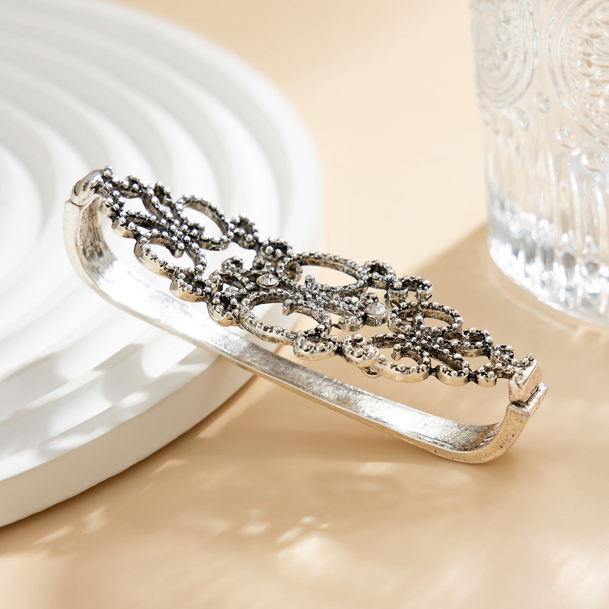 Planderful Gothic Hollow Lace Bracelet For Women Dark Vintage Lace Flower Statement Vienna Verve
